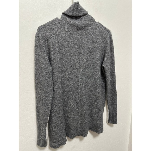ATHLETA Women's XS Merino‎ Wool Blend Turtleneck Sweater Light Gray - Picture 8 of 8
